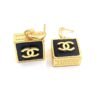 18K CC Black Bag Pendant Earrings
