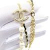 18K CC Pearls & Leather Necklace