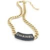18K CC Black Logo Chain Necklace