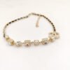 18K CC Square Crystal Choker Necklace