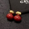 18K Triomphe Red Earrings