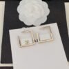 18K CC White Bag Pendant Earrings