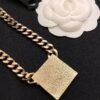 18K CC Pink Logo Chain Necklace