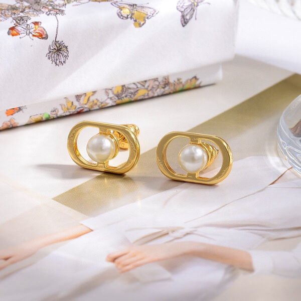 18K CD Petit Jolie Mini Stud Earrings