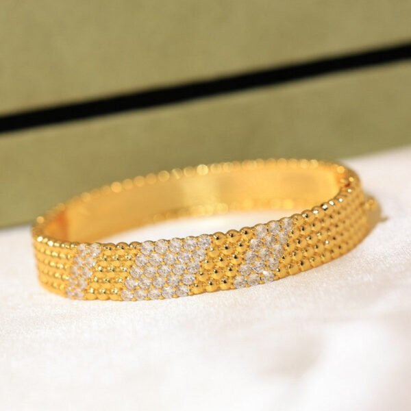 18K Perl¨¦e 5 Rows Diamond Bracelet