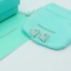 18K T Heart Diamonds Earrings
