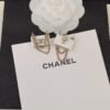 18K CC White Bag Earrings