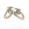 18K CC Chain Pendant Earrings