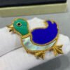 18K Lucky Animals Duck Clip Brooch