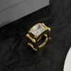 18K BB Crystal Ring