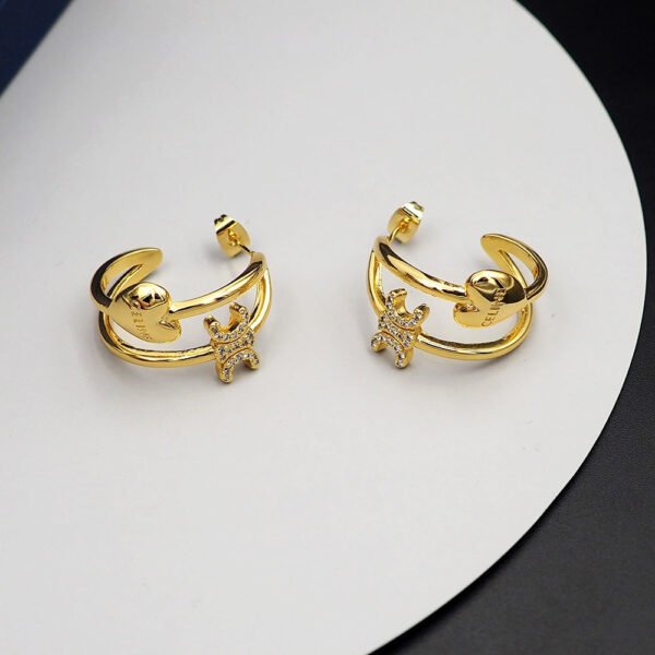 18K Triomphe Heart Earrings