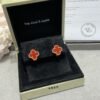 18K Vintage Alhambra Carnelian Earrings