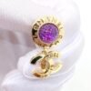 18K CC Purple Crystals Earrings