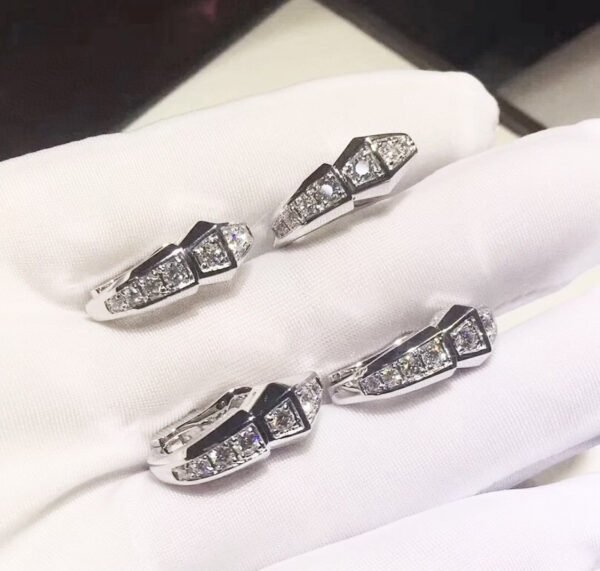18K BV Serpenti Diamond Earrings