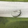 Double G Interlocking G Blue Enamel Heart Ring