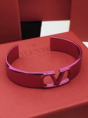 18K Vlogo Pink Cuff Bracelet