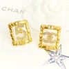 18K CC No.5 Square Diamond Earrings