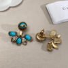 18K Double G Blue Flowers Earrings