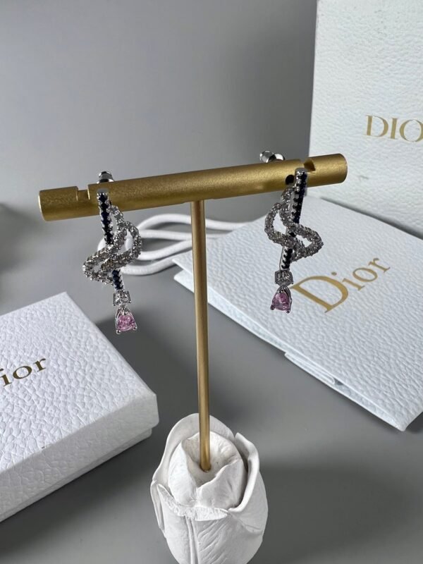 18K CD Vintage Purple Crystal Earrings