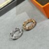 18K Chaine D'Ancre Enchainee Diamond H Ring