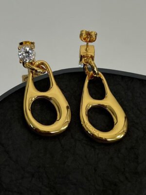 18K Pra Inverted Triangle Earrings