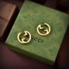 18K Double G Hollow Earrings