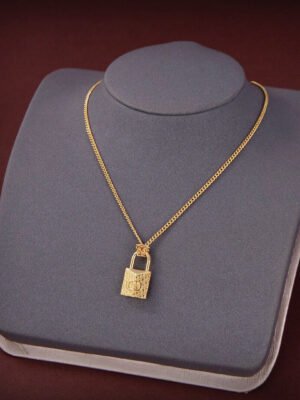 18K CD Lock Necklace