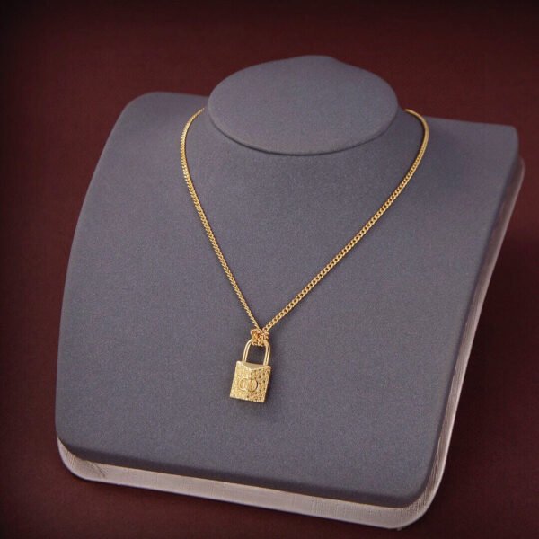 18K CD Lock Necklace