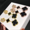 18K Magic Alhambra Three Pearls Motifs Earrings