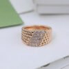 18K Perl¨¦e Diamonds Five Rows Ring