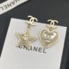 18K CC Heart & Star Earrings