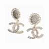 18K CC Diamond Drop Earrings