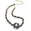 18K CC Black Daisy Necklace
