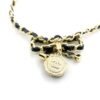 18K CC Rhinestone Bow Tie Necklace