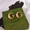 18K Double G GG Logo Earrings