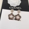 18K CC Flower Pendant Earrings