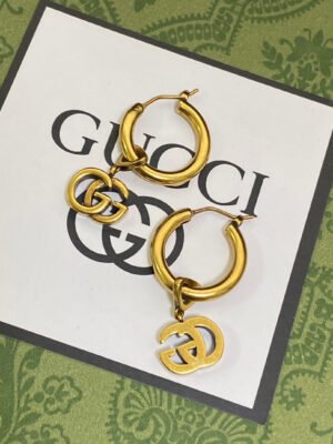18K Double G Hollow Earrings