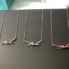 18K T Knot Pendant Diamond Necklace