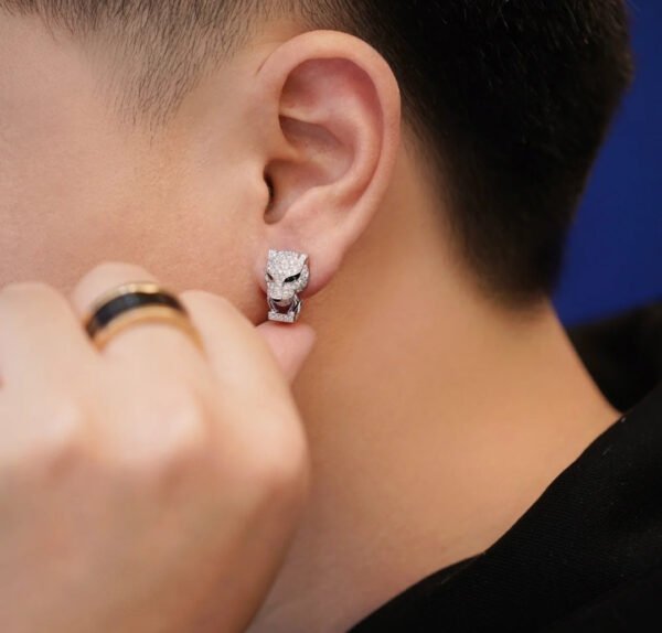 18K Panth¨¨re De Diamond Earrings