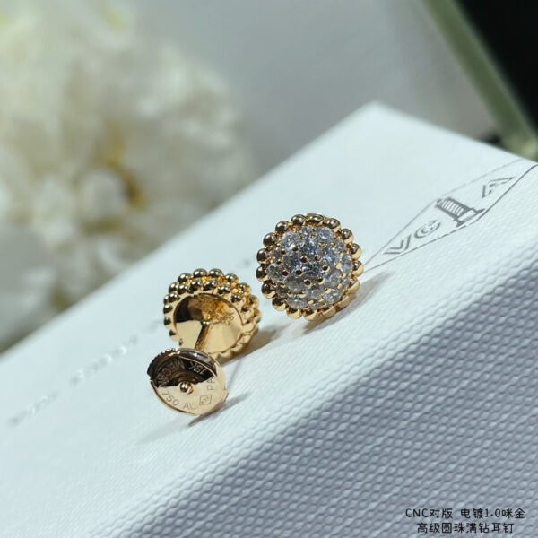 18K Perl¨¦e Diamonds Earrings