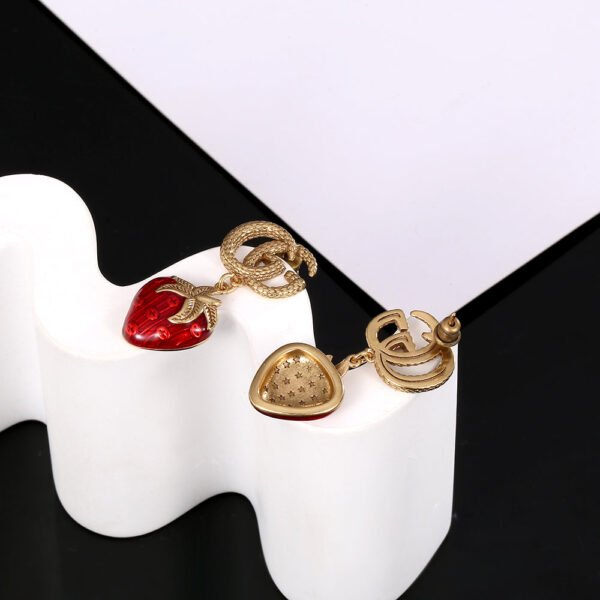 18K Double G Strawberry Earrings