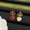 18K Double G Red Crystal Earrings