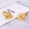 18K Triomphe Red Heart Earrings