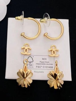 18K CC Flowers Earrings