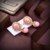 18K Double G Pink Pearls Earrings
