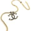 18K CC Leather Chain Necklace