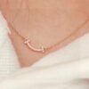 18K T Small Diamond Pendant Necklace