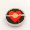18K CC Red Heart Resin Brooch