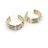 18K CC Crystals Circle Earrings