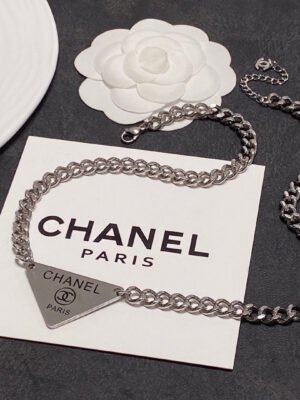 18K CC Triangle Necklace